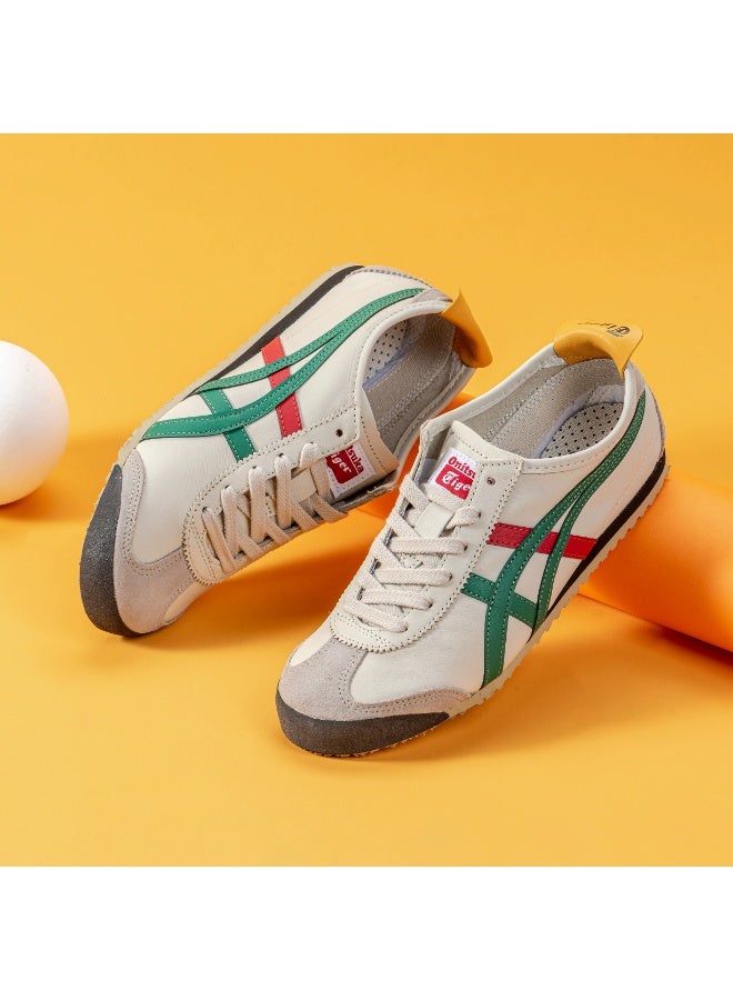 تايجر حذاء رياضي كلاسيكي بلمسات جلدية بألوان الأحمر والأخضر الكلاسيكية، أنيق ومتعدد الاستخدامات، مناسب للرجال والنساء - Image 3